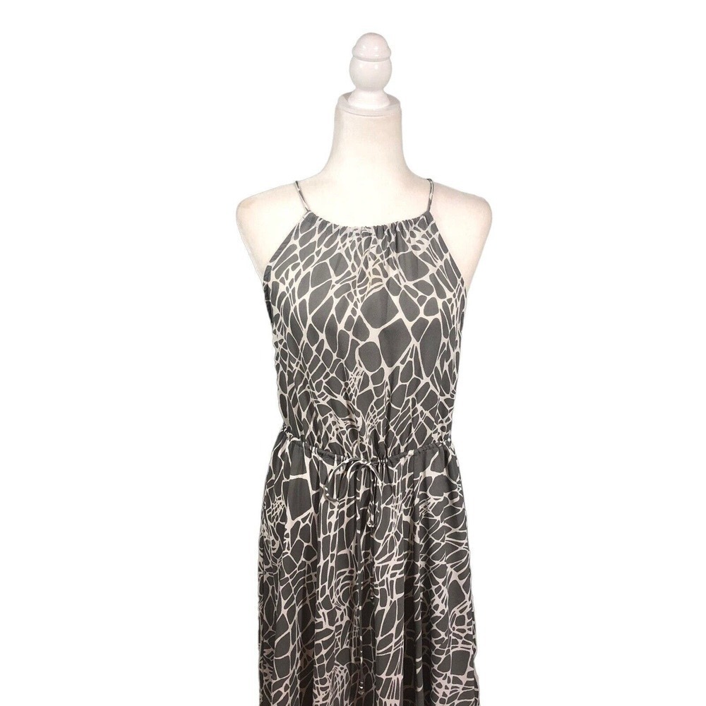 Lulu's‎ Dress Womens S Marble Mood Print Halter Sleeveless Tie Maxi Gown Boho - Picture 12 of 14
